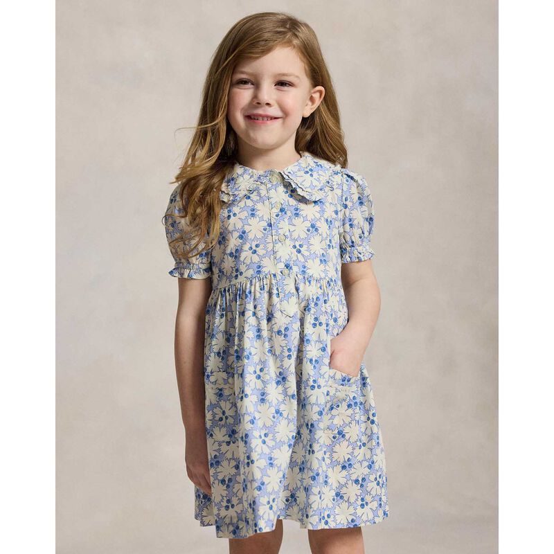 Polo Ralph Lauren Blueberry-Print Cotton Shirtdress 3-6Y image number 1